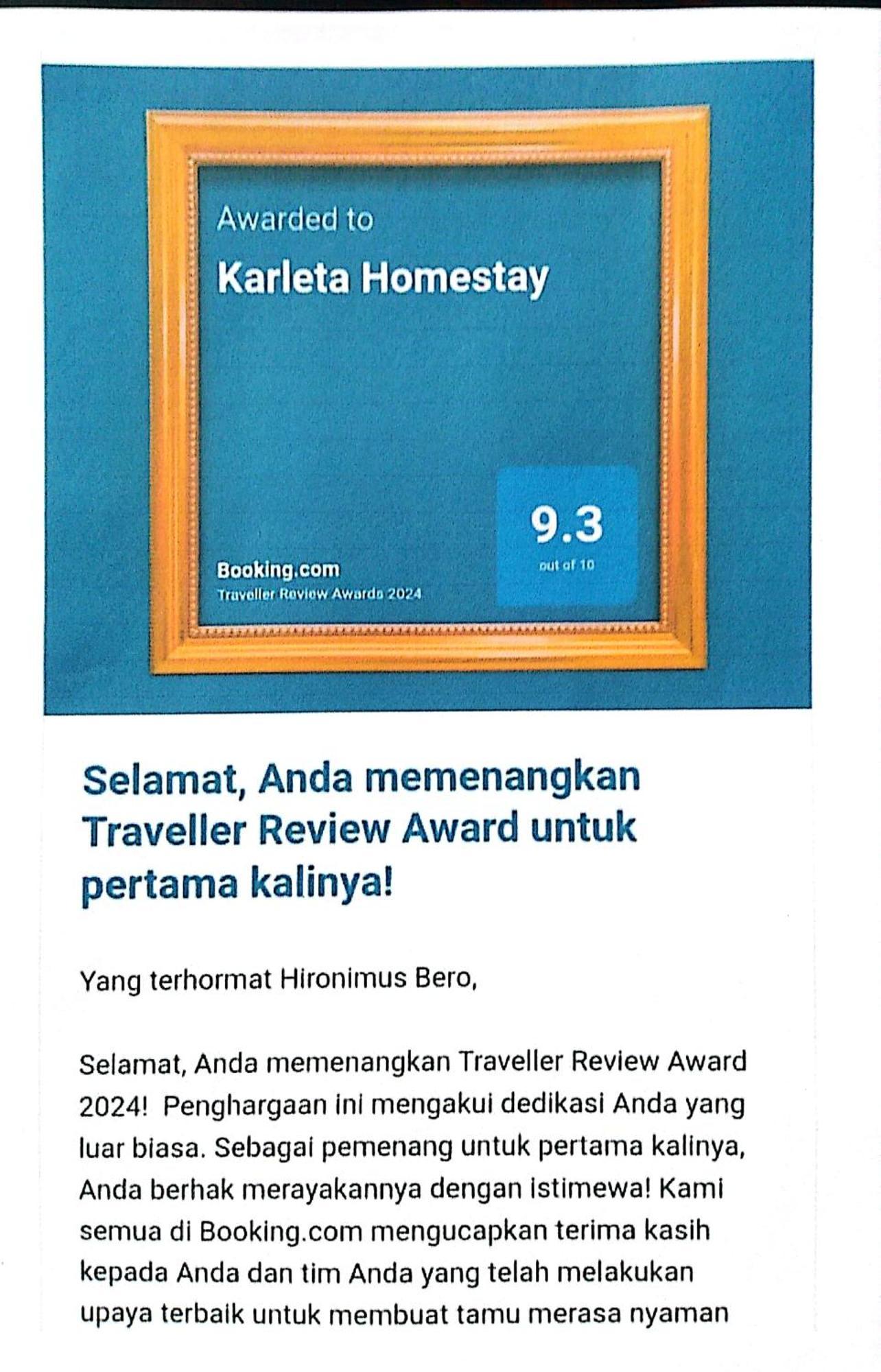 Karleta Homestay Ruteng Luaran gambar